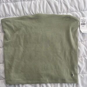 American Eagle medium Ribbed Sage Green Tube Top